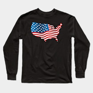 USA Flag Long Sleeve T-Shirt